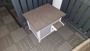 VEVOR casa per gatti selvatici per più gatti, casa per gatti/conigli in legno per esterni con finestra, tetto aperto e sportelli in PVC, 61 x 53 x 46 cm (L x L x A) Foto del cliente 1