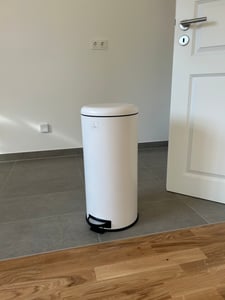 Mülleimer 30 Liter Treteimer rund inkl. Inneneimer Edelstahl Kunden-Foto 2