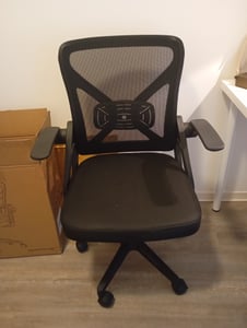 Hiazurm Bürostuhl, Schreibtischstuhl, bürostuhl ergonomisch mit Verstellbaren Armlehnen, höhenverstellbar,S-förmige Lendenstütze,Chefsessel 150kg Kunden-Foto 1