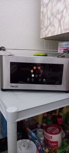 FATABETA 4-Scheiben Toaster Edelstahl XXL, 1400 W Langschlitztoaster mit Touchscreen, 6 Bräunungsstufen, Auftauen & Brötchenaufsatz, Silber Kunden-Foto 1