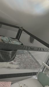 3x Bettgitter 200cm Bettschutzgitter Kinderbettgitter Babybettgitter Rausfallschutz für Bett Grau (Nicht geeignet für Springbetten) Kunden-Foto 2