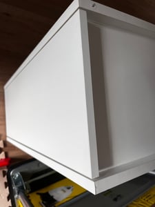 HOMCOM Armoire de niche Armoire de salle de bains étroite avec tiroir profond, roulettes, blanc Photo du client 3