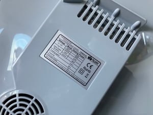tillvex Koelbox, elektrisch, 32 liter, mini-koelkast 230 V en 12 V, voor auto, camping, koelt en verwarmt, met eco-modus (blauw) Klantenfoto 4