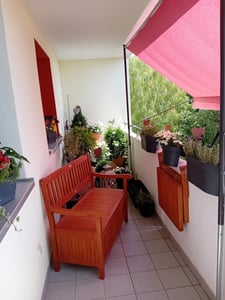 Garden Pleasure Holzbank/Truhenbank 2-Sitzer B 107 x H 90 x T 59 cm, geölt Kunden-Foto 1