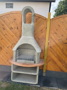Buschbeck Gartengrillkamin Las Palmas grau-terrakotta, B110xT65xH206 cm, robuster Beton Kunden-Foto 2