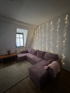 Masseno Ecksofa ASPRA mit Schlaffunktion U-Form, Sofa mit Bettkasten, Wohnzimmersofa, Couch, Soffa, Bettsofa, Couchgarnitur- Creme, POSO 100 Kunden-Foto 1