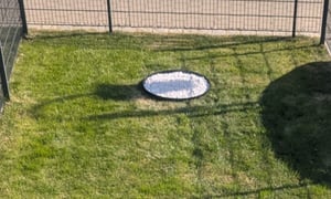 Wasserschale / Wasserspiegel Rund 80, Gartendekoration für Terrasse und Rasen, Dekorative Schachtabdeckung Kunden-Foto 1