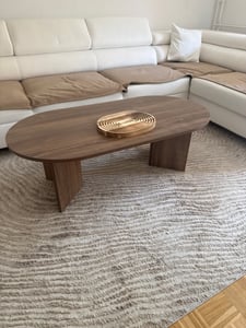 Skye Decor, Sable - Travertine, Walnut, stolik kawowy, trawertyn, płyta wiórowa pokryta w 100% melaminą, 119 x 60 x 40 cm Zdjęcie produktu od klienta nr 10