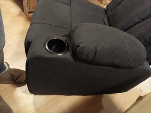FCH Elektrisch Aufstehhilfe Massagesessel mit Massage Wärmefunktion, Ruhesessel mit Becherhalter, Fernbedienung und Seitentasche, TV Sessel，Schwarz Kunden-Foto 3