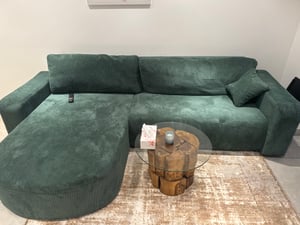 VENASI Ecksofa mit Schlaffunktion Hugo XL, Grün Cordstoff Kunden-Foto 9