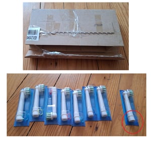Cabezales de repuesto para cepillos de dientes Oral-B Cross Action, paquete de 8 unidades. Accesorios para la higiene bucal Foto del cliente 1