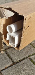 INEFA Dachrinne Kunststoff Set NW68 / 68mm – Kastenrinne 5m Braun – Regenrinne mit Fallrohr Set PVC-U für Gartenhaus Kunden-Foto 1