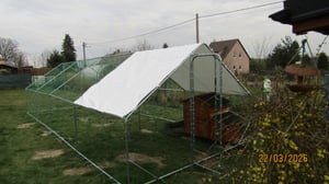 Hühnerstall 3x3x2m Hühnerhaus Kleintierstall Freilaufgehege Kleintiergehege Voliere Freigehege Hühnerkäfig Geflügelstall Verzinkter Kunden-Foto 8