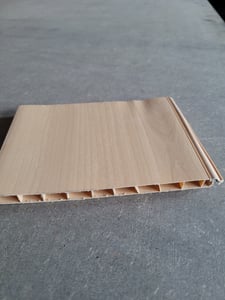 Falttür Modell 1 Nussbaum 84x205 cm Schiebetür Lamellentür Nischentür aus Kunststoff Faltwand Kunden-Foto 2