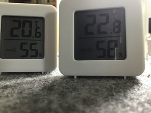 4 Stück Thermometer für Innenräume, Raumthermometer Digital Innen, LCD Intelligentes Hygrometer Kunden-Foto 8