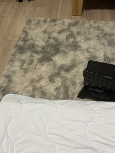 Plüschteppich Wohnzimmerteppich Plüsch 120 x 170 cm - Wohnzimmerteppich Flauschiger Shaggy Schlafzimmer Nachtvorleger Outdoor Teppich Shaggy Kunden-Foto 1