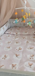 Set Biancheria da Letto per Lettino 90 × 120 cm + Federa 40 × 60 cm – 100% Cotone per Neonato e Bambino Foto del cliente 1