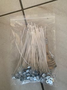 100 pcs 15CM mèche avec pied mèche de bougie plate-mèche de bougie-ciré Photo du client 1