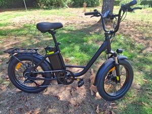 Qekud E20 Elektrische Fiets - 20*3.0 inch banden, 48V 13Ah accu, Shimano 7-versnellingen, bereik van 100 km, zwart Klantenfoto 1