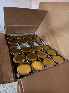 Einmachglas 540 ml ZYLINDER klar 20 Stück INKLUSIVE ROTER DECKEL KARIERT, Anzahl der Teile in der Packung: 20 Kunden-Foto 1