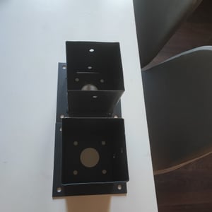 GeZu Impex Aufschraubbodenhülse 81 x 150 mm Feuerverzinkt Pfostenhülse Aufschraubhülse Kunden-Foto 5