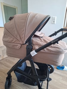 Lionelo Bianka 3in1 Kinderwagen, Autotransporter, Autositz, klappbar, Travel System Rückenlehne verstellbar 360o Räder Polsterung, Verdeck XXL-Schwarz Kunden-Foto 6