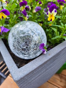 Solarleuchte, Solarlampen, Solarkugel, Solar Gartenleuchten, Bodenleuchten, Solarlaterne für Außen, warmweiß, IP44 wasserdicht, Garten Deko Kunden-Foto 1