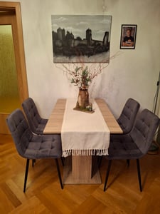 DEULINE Esszimmerstühle Essstühle Samtbezug Polsterstuhl Stühle Esszimmer Stuhl Milano 4er-Set GRAU 521252 Kunden-Foto 34