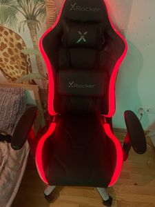 X Rocker 2023028, PC-Gamingstuhl, 100 kg, Gepolsterter Sitz, Gepolsterte Rückenlehne, Schwarz, Schwarz Kunden-Foto 1