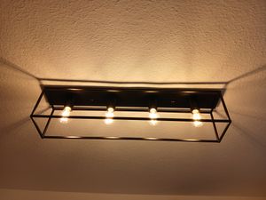 ZMH Deckenleuchte Wohnzimmer Schwarz Vintage E27 Deckenlampe Retro industrial  Lampe Metall mit 3 Flammig Deckenbeleuchtung für Schlafzimmer  Flur Küche Esszimmer Kunden-Foto 3