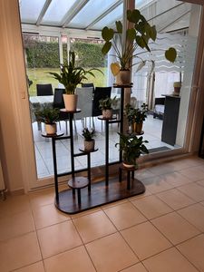 Tribesigns Pflanzenständer für den Innenbereich, mehrstöckig, 11 Topfpflanzenregale, Blumenständer, Pflanzgefäß-Organizer für Garten, rustikales Braun Kunden-Foto 2