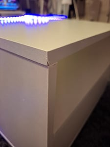 vidaXL Couchtisch mit LED-Leuchten Schwarz 50x50x40 cm Kunden-Foto 2