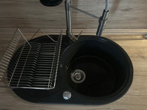 LINDBERGH® Granitspüle Schwarz "SIM11" inkl. Siphon Küchenspüle Einbauspüle KÜCHE Spüle Kunden-Foto 1
