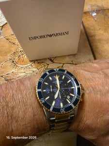 Emporio Armani AR11362, cronografo, quadrante blu, 43 mm Foto del cliente 5
