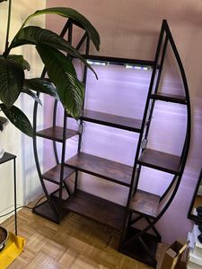 WISFOR Porte-fleurs, 2 étagères à plantes avec 6 niveaux/4 crochets, 136.5cm de haut Porte-plantes Étagère à fleurs pour balcon intérieur Escalier à fleurs salon Photo du client 7