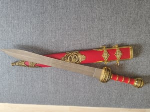 Römisches Gladius Dekoschwert mit Scheide und Chi-Rho Symbol – Historische Replik – Dekoration & Sammlerstück  JT6234G Kunden-Foto 2