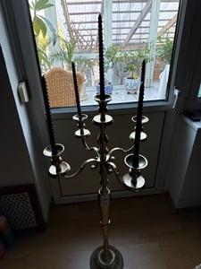 100 Leuchterkerzen schwarz Ø 2,2 cm · 25 cm Kunden-Foto 2