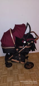KESSER® Loops Kinderwagen 4 in 1 Kombikinderwagen Komplett-Set auch als Buggy für Kinder bis 4 Jahre inkl. Babywanne, Babyschale + Fußsack, Korb, Wickeltasche, Regen- & Insektenschutz & Flaschenhalter Kunden-Foto 2