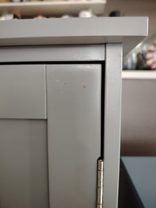 VASAGLE Badezimmerschrank, 3 große Schubladen, verstellbare Regalebene weiß Kunden-Foto 2