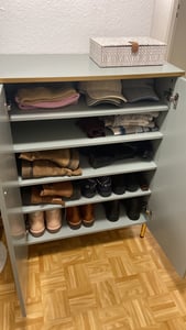 Tribesigns Schuhschrank mit Türen, 6-Tier-Schuhschrank mit verstellbaren Regalen, hölzerne Schuhe Rack Shoe Organizer Cabinet für Eingang, hellgrün Kunden-Foto 2