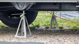 ACXIN Ondersteuningspoten voor caravan, steunpoten, ondersteuningspoten, autosteun, in hoogte verstelbaar 28-43 cm, accessoires voor caravans, belastbaar tot 1000 kg, geschikt voor auto, caravan, camper, aanhanger (4 stuks) Klantenfoto 3