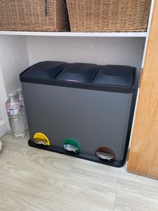 SVITA Kücheneimer TC3X15 grau Abfalleimer 45 Liter Mülleimer Mülltrennung Papierkorb Kunden-Foto 1