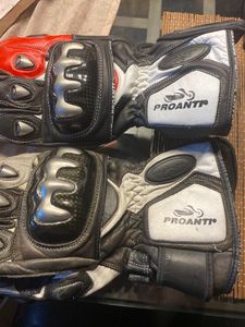 Motorradhandschuhe Racing Pro weiß von PROANTI® - Größe XL Kunden-Foto 9