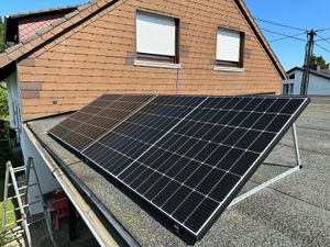 4 Stück Halterung bis 118cm Solarmodul Befestigung Aufständerung Balkonkraftwerk Kunden-Foto 1