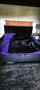 Doppelbett mit Stauraum 180x200 MOSQURA - Schwarzgraphit Kunden-Foto 1