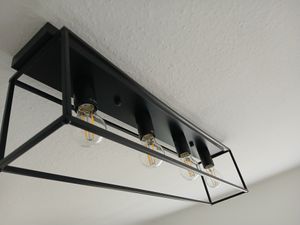 ZMH Deckenleuchte Wohnzimmer Schwarz Vintage E27 Deckenlampe Retro industrial  Lampe Metall mit 3 Flammig Deckenbeleuchtung für Schlafzimmer  Flur Küche Esszimmer Kunden-Foto 1