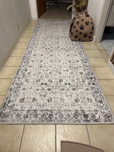 Carpetsale24 Waschbarer Teppich Vintage Rundteppich Wohnzimmer Schlafzimmer Orientalisches Design Pflegeleicht Grösse: 160 cm Rund Kunden-Foto 1