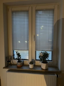 Grandekor Plissee klemmfix ohne Bohren,Anthrazit 35x100cm(BxH), Sichtschutz Faltrollo ohne Bohren Jalousie Rollos für Fenster und Tür Kunden-Foto 2