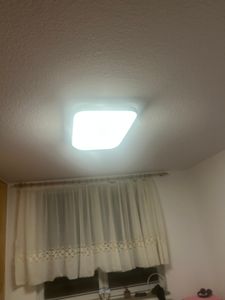 LED Deckenleuchte Schwarz 65cm, Moderne Designer Deckenlampe 76W, APP & Fernbedienung, Stufenlos Dimmbar 3000–6500K, Memory Funktion, Nachtlicht, Time Kunden-Foto 2