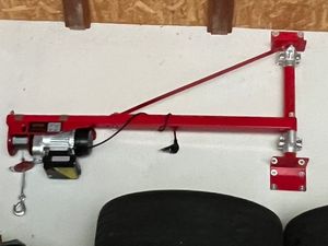 SucceBuy Bozzello elettrico a carrucola, capacità 1320 lbs, argano a filo d'acciaio 1150 W 220 V, altezza di sollevamento 40 ft, motore in rame puro, garage, magazzino, fabbrica Foto del cliente 1